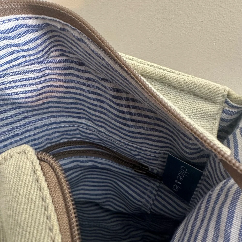 Chloe & Lex military like crossbody tote